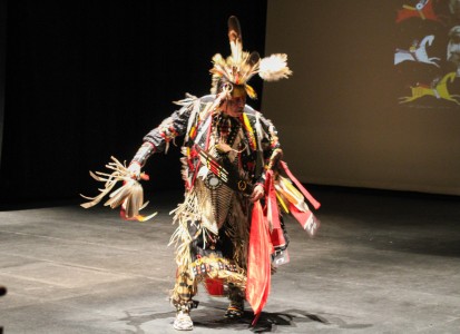 Jim Yellowhawk performing